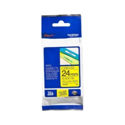 Cinta Brother TZE-651 24mm (ancho) x 8m (largo) laminada amarillo/negro