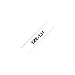 Cinta brother TZE-241 18mm (ancho) x 8m (largo) laminada blanco/negro