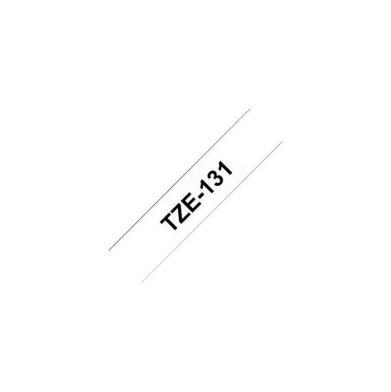 Cinta brother TZE-241 18mm (ancho) x 8m (largo) laminada blanco/negro