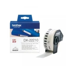 Cinta de papel continuo brother dk-22210 para impresoras QL 29mm x 30,48mts