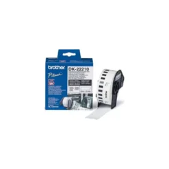 Cinta de papel continuo brother dk-22210 para impresoras QL 29mm x 30,48mts