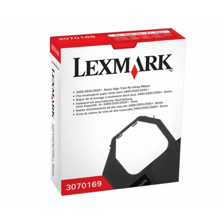 Cinta de reentintado marca Lexmark negra de alto rendimiento