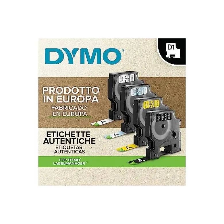 Cinta Dymo D1 Blanco Poliester 19mmx7mt