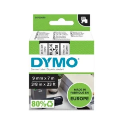 Cinta Dymo D1 Blanco Poliéster 9mmx7mt