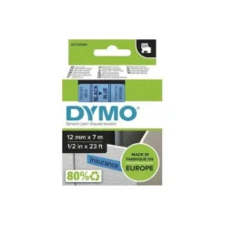 Cinta Dymo D1 Fondo Azul Poliester