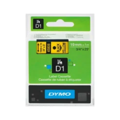 Cinta Dymo D1 negro y amarillo 19mm x 7 mt