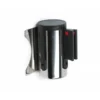 CINTA EXTENSIBLE DE PARED SEPARADORA RETRACTIL DE 3 MT CLIPS A AMBOS LADOS Y CLIP DE RECEPCION COLOR NEGRO