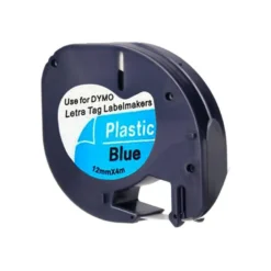 Cinta Letratag Negro/Azul Q-connect 12mm x 4mt