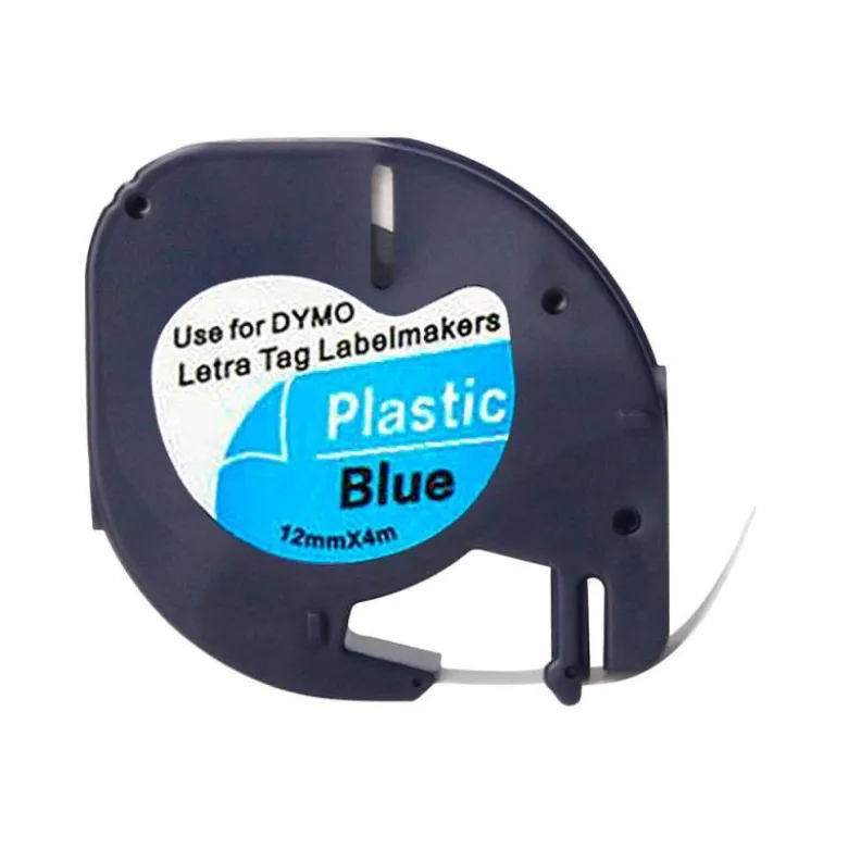 Cinta Letratag Negro/Azul Q-connect 12mm x 4mt