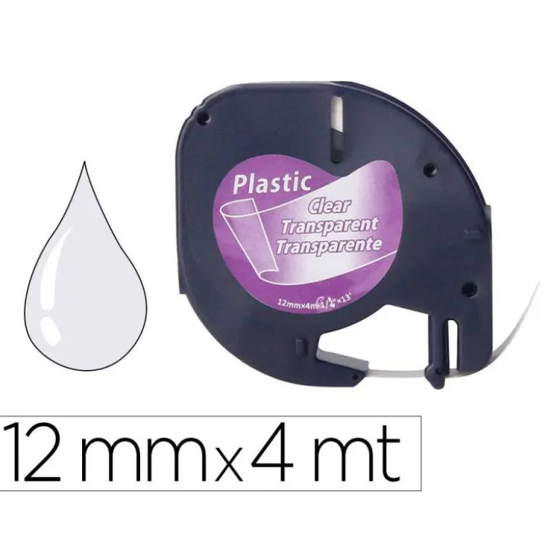 Cinta Letratag Transparente Q-connect 12mm x 4mt