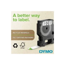 Cinta marca Dymo rhino nylon flexible blanco/negro