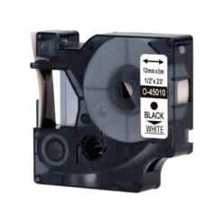 Cinta mk-221 Blanco/Negro Q-connect 9mm x 8 mt
