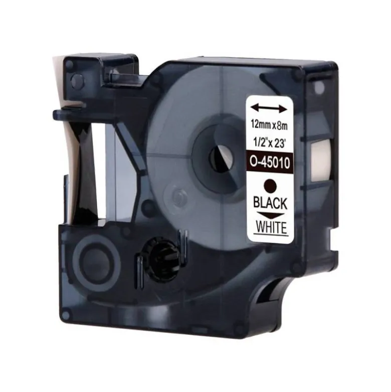 Cinta mk-221 Blanco/Negro Q-connect 9mm x 8 mt