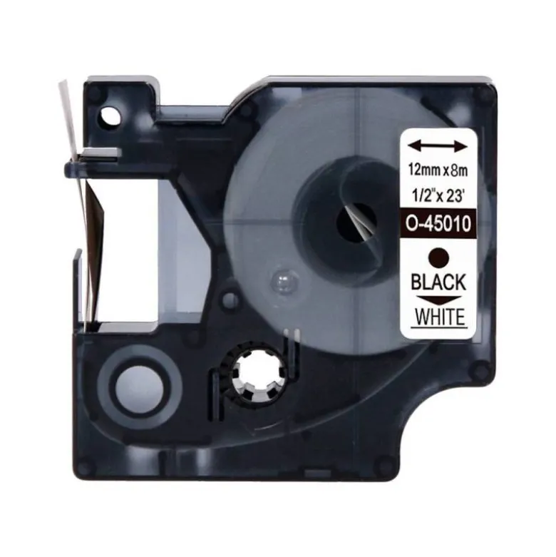 Cinta mk-221 Blanco/Negro Q-connect 9mm x 8 mt