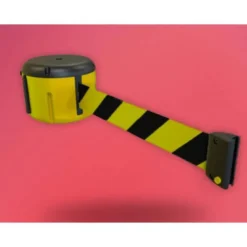 CINTA PORTATIL FARU RETRACTIL PLASTIFICADA AMARILLA/NEGRA LONGITUD 9 MT
