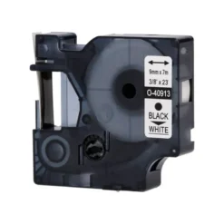 Cinta Q-Connect 1000 color negro-blanco 9 mm x 7mt Dymo