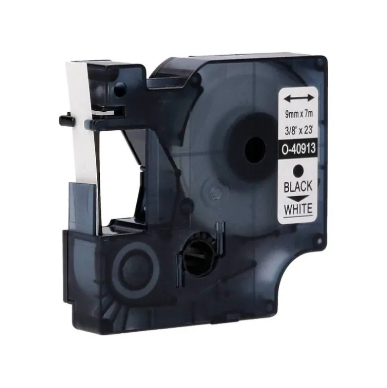 Cinta Q-Connect 1000 color negro-blanco 9 mm x 7mt Dymo