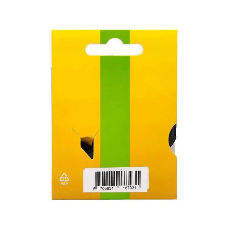 Cinta Q-Connect 1000 negro blanco 12mm x 7mt Dymo