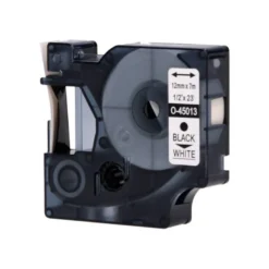 Cinta Q-Connect 1000 negro blanco 12mm x 7mt Dymo