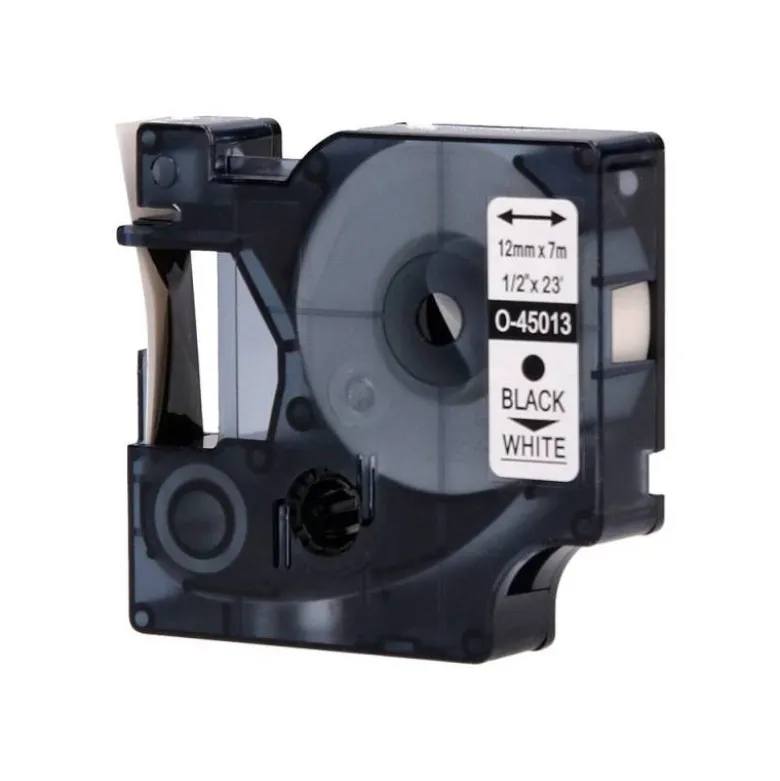Cinta Q-Connect 1000 negro blanco 12mm x 7mt Dymo