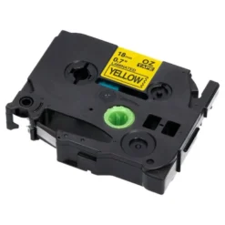 Cinta tze-641 Amarillo/Negro Q-connect 18mm x 8 mt
