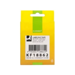 Cinta tze-631 Amarillo/Negro Q-connect 12mm x 8 mt.