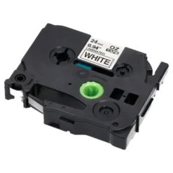 Cinta tze-251 Blanco/Negro Q-connect 24mm x 8 mt