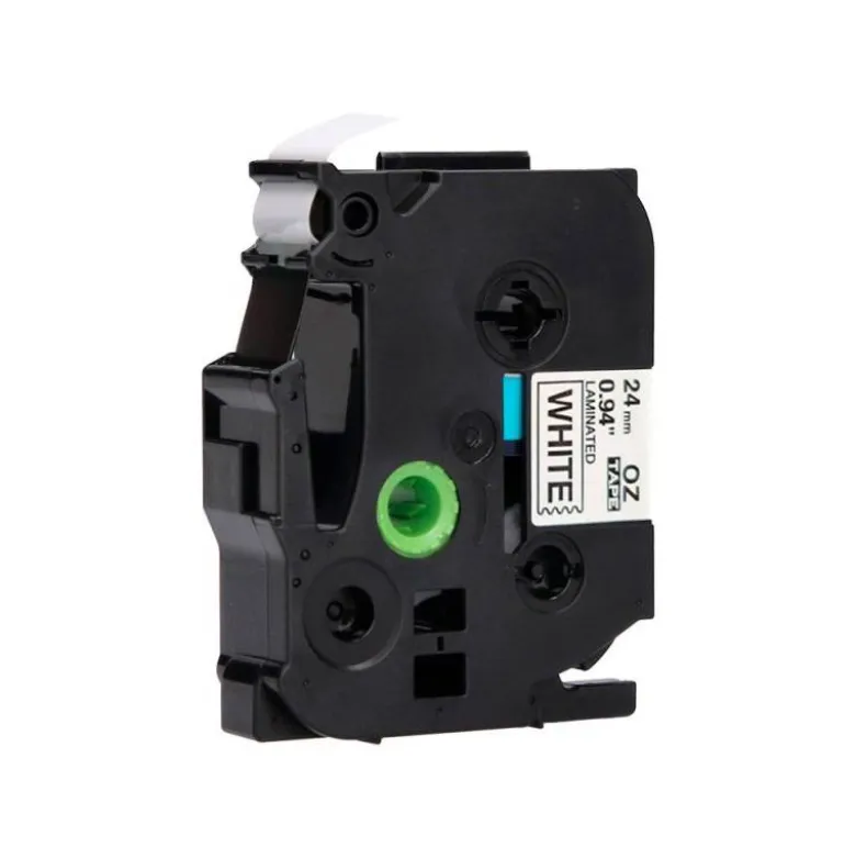 Cinta tze-251 Blanco/Negro Q-connect 24mm x 8 mt