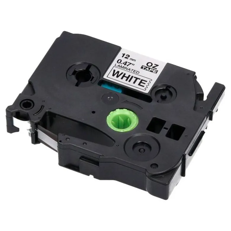 Cinta tze-231 Blanco/Negro Q-connect 12mm x 8 mt