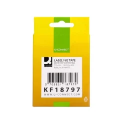 Cinta tze-231 Blanco/Negro Q-connect 12mm x 8 mt
