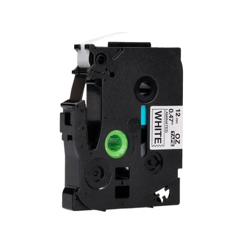 Cinta tze-231 Blanco/Negro Q-connect 12mm x 8 mt