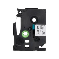 Cinta tze-211 Blanco/Negro Q-connect 6mm longitud 8 mt