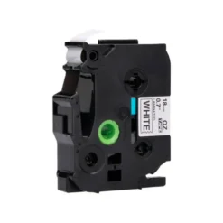 Cinta tze-241 Blanco/Negro Q-connect 18mm x 8 mt
