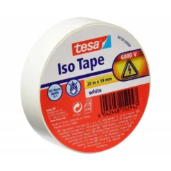 CINTA ADHESIVA AISLANTE TESA 20 MT X 19 MM COLOR BLANCO