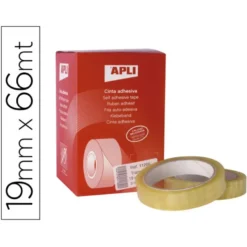 CINTA ADHESIVA APLI TRANSPARENTE 66 MT X 19 MM