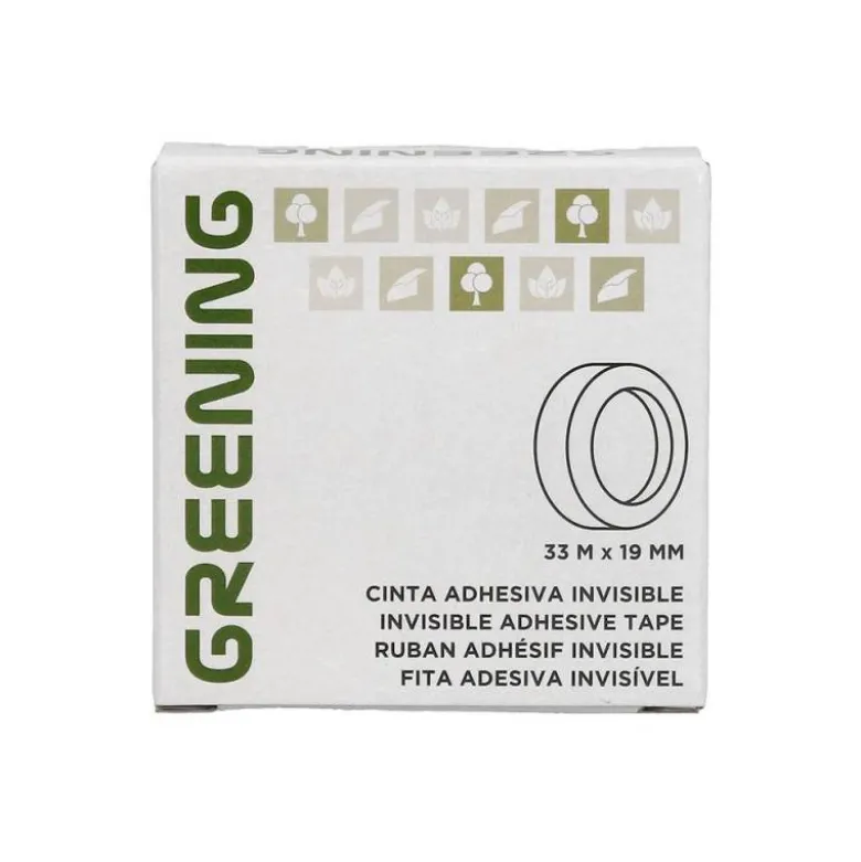 CINTA ADHESIVA GREENING INVISIBLE 33 MT X 19 MM