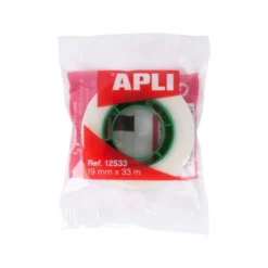 Cinta adhesiva invisible marca Apli 33 m x 19 mm