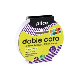 Cinta adhesiva marca Plico doble cara 15mm x 20mt
