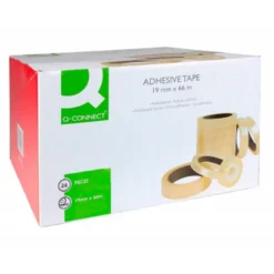 Cinta adhesiva marca q-connect 66 mt x 19 mm encelofanada