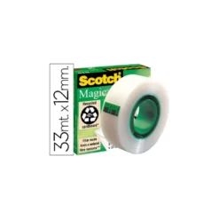 Cinta adhesiva marca scotch-magic 33 mt x 12 mm