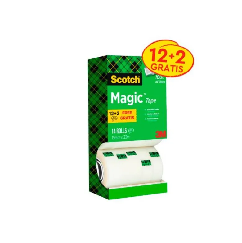 Cinta adhesiva marca Scotch magic transparente pack de 14