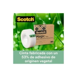 Cinta adhesiva marca Scoth-Magic invisible pack de 9 rollos