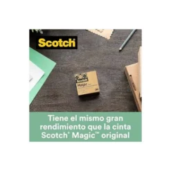 Cinta adhesiva marca Scoth-Magic invisible pack de 9 rollos