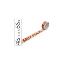 Cinta Adhesiva Polipropeno Blanca Medidas 66mx48mm