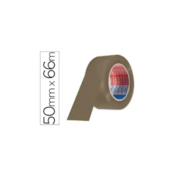 Cinta adhesiva polipropileno Tesa 66 mt x 50 mm color marron