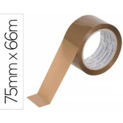 Cinta adhesiva Q-Connect de Polipropileno Havana 66m x 75mm Para embalaje