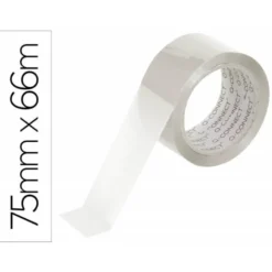 Cinta adhesiva Q-Connect de Polipropileno Transparente 66m x 75mm Para embalaje