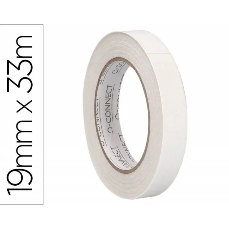 CINTA ADHESIVA Q-CONNECT DOBLE CARA 33 MT X 19 MM