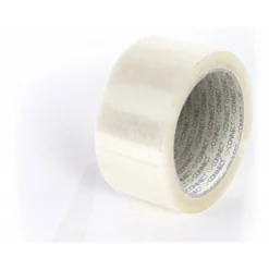 Cinta adhesiva Q-Connect polipropileno transparente 66 mt x 50 mm para embalaje bajo ruido.