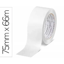 Cinta adhesiva Q-Connect Polipropileno color Blanca 66m x 75mm Para embalaje